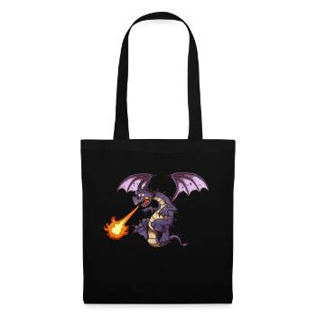 Dragon en colère - Sac en tissu - noir - Devant