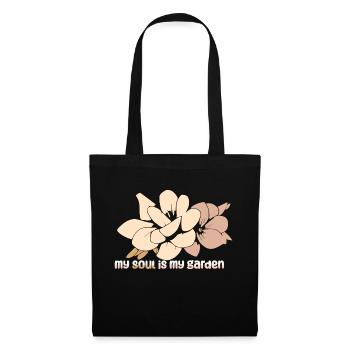 Mon âme est mon jardin - Sac en tissu - noir - Devant