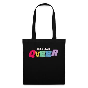 Ici et Queer! - Sac en tissu - noir - Devant