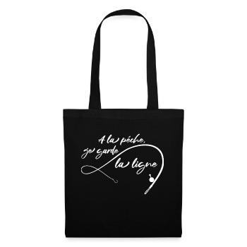 A la pêche - Sac en tissu - noir - Devant