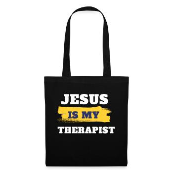 Jésus est mon thérapeute - Sac en tissu - noir - Devant