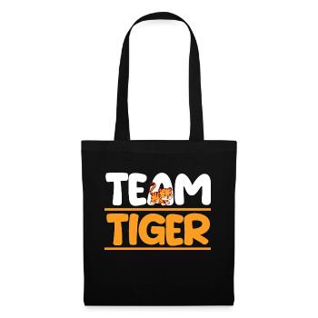 Tiger Motiv - Stoffbeutel - Schwarz - Vorne