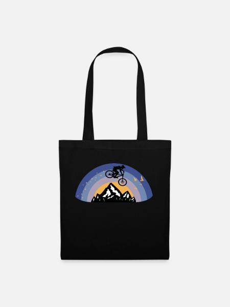 Flying biker - Tote Bag - black