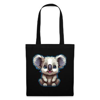 Cute Australian Cuddly Koala Bear - Tote Bag - black - Front
