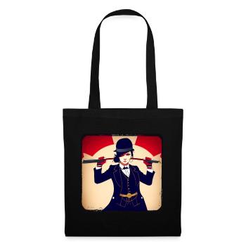 Cool girl in steampunk style - Tote Bag - black - Front