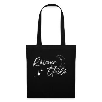 Rêveur étoilé - Sac en tissu - noir - Devant