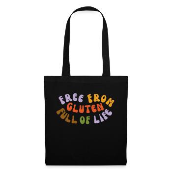 Free from gluten full of life V.2 - Stoffbeutel - Schwarz - Vorne