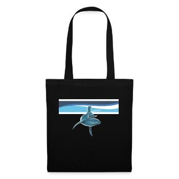 Baleine à bosse - Sac en tissu - noir - Devant