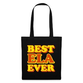 Ela Vorname lustiges Geschenk - Stoffbeutel - Schwarz - Vorne