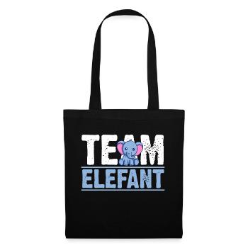 Elefant Elefanten - Stoffbeutel - Schwarz - Vorne