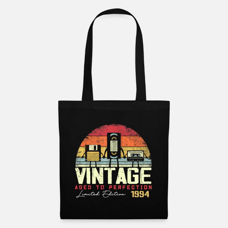 Vintage 1994 Geschenk - Stoffbeutel - Schwarz