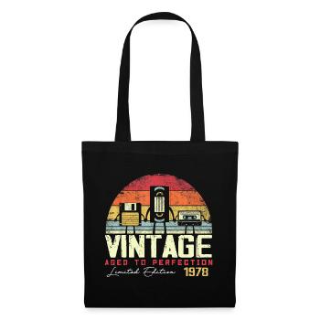 Cadeau Millésime 1978 - Sac en tissu - noir - Devant