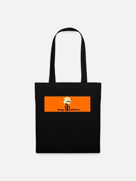 Halloween Tasse Orange - Stoffbeutel - Schwarz