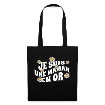 Meilleur cadeau maman original fête des mères - Sac en tissu - noir - Devant