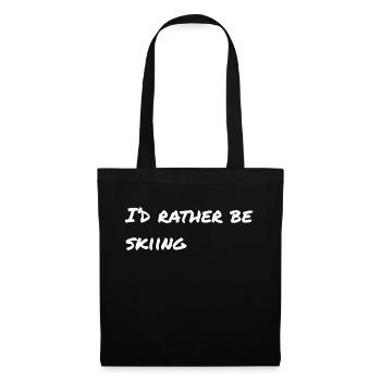 I'd rather be skiing - Tote Bag - black - Front