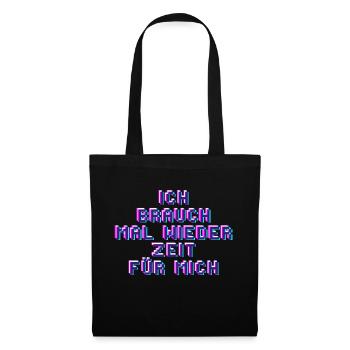 Zeit - Stoffbeutel - Schwarz - Vorne