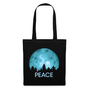 moon forest peace peace icon trees nature - Tote Bag - black - Front