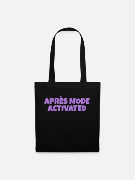 Après mode ACTIVATED purple, apres - Tote Bag - black
