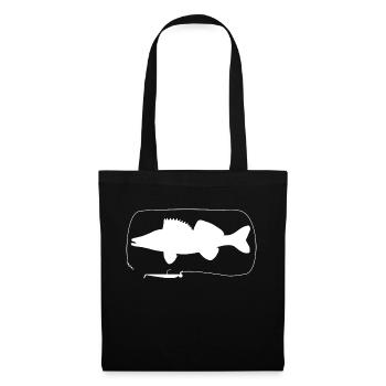 Pike-perch with softbait - Tote Bag - black - Front