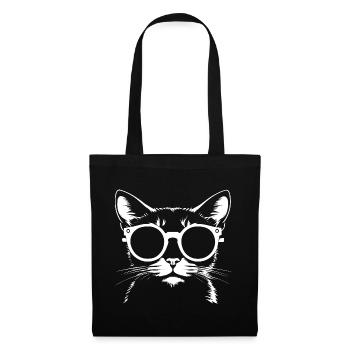 Funny Cat with Sunglasses Kitten Sunglas Cats - Tote Bag - black - Front