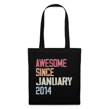 Birthday January 2014 Retro 2014 January - Tote Bag - black - Front
