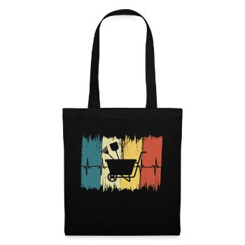 Vintage Heartbeat Gardening - Tote Bag - black - Front