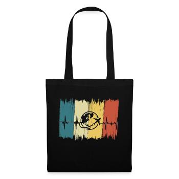 battement de cœur voyage - Sac en tissu - noir - Devant
