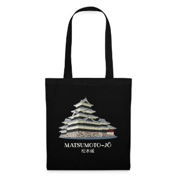 Château de Matsumoto-jo, Nagano, Japon dessin à la main - Sac en tissu - noir - Devant