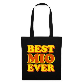 Cadeau amusant avec prénom Mio - Sac en tissu - noir - Devant