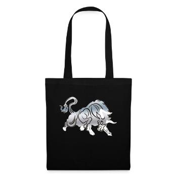 Bull Bull Head Head Logo Steak Beast Gym Horn - Tote Bag - black - Front