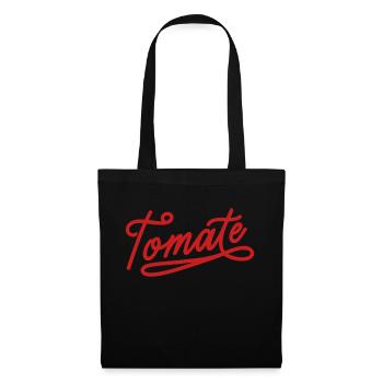 Tomate - Sac en tissu - noir - Devant