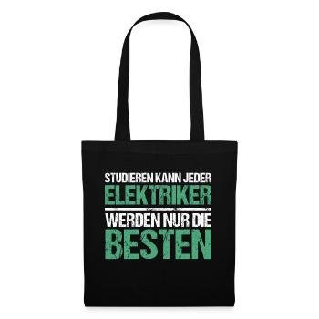Anyone can study - Electrician Edition - Tote Bag - black - Front