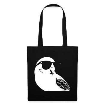 Drôle d’oiseau portant des lunettes de soleil Cool Bourke’s Parak - Sac en tissu - noir - Devant