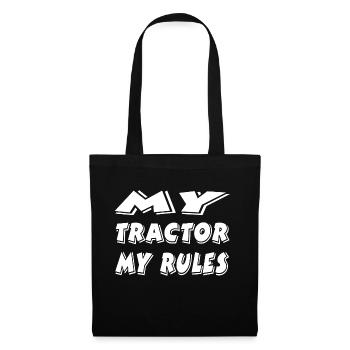Traktor - Stoffbeutel - Schwarz - Vorne