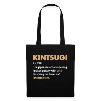 Kintsugi Kintsukuroi Art japonais imparfait - Sac en tissu - noir - Devant