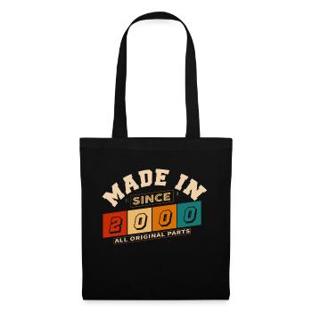 Made in 2000 anniversaire 24 ans - Sac en tissu - noir - Devant