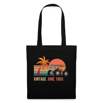 Juni 1955 Geburtstag 1955 Retro 1955 Juni 1955 - Stoffbeutel - Schwarz - Vorne