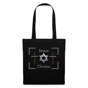 Jesus Christ Gott Messias Yeshua - Stoffbeutel - Schwarz - Vorne
