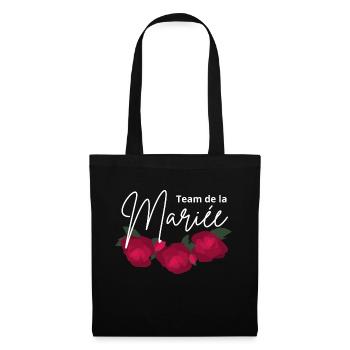Minimalist Red Flower Bridal Team - Tote Bag - black - Front