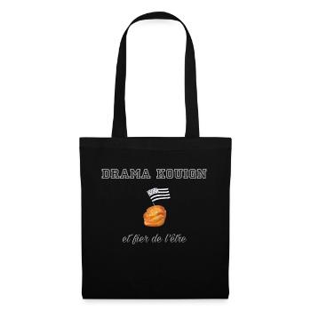 Fier d être un drama kouign Light Grey - Sac en tissu - noir - Devant