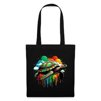 Tortue - Sac en tissu - noir - Devant