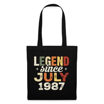 Cadeau d’anniversaire de juillet 1987 Anniversaire de juillet 1987 - Sac en tissu - noir - Devant