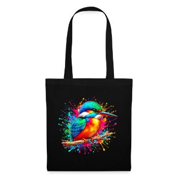 Martin-pêcheur - Sac en tissu - noir - Devant
