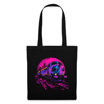 Retrowave Railway - Tote Bag - black - Front