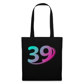 Numéro 39 multicolore - Sac en tissu - noir - Devant