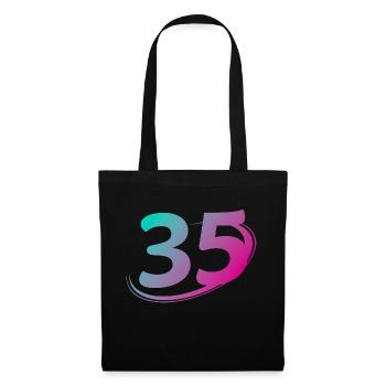 Number 35 multicolor - Tote Bag - black - Front