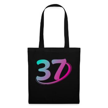 Numéro 37 multicolore - Sac en tissu - noir - Devant