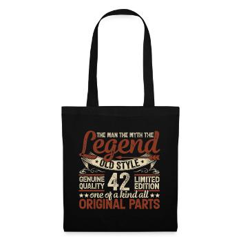 42 ans, Légendes 1982 Millésime 1982 Jubilé - Sac en tissu - noir - Devant