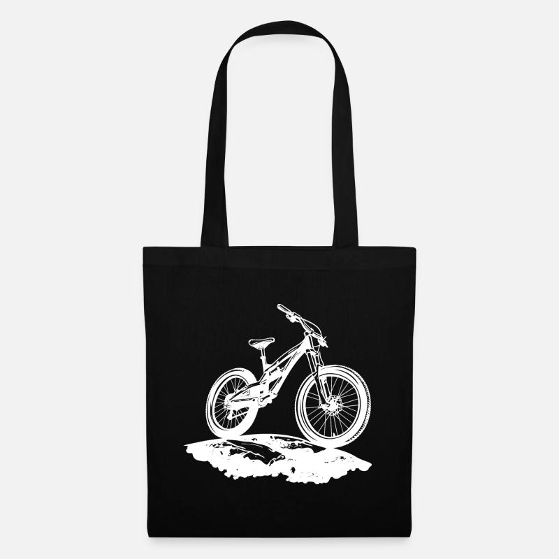 Mountainbiker - Stoffbeutel - Schwarz
