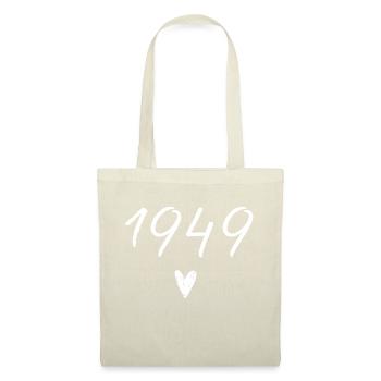 1949 Herzgeburtstag - Stoffbeutel - Natur - Vorne